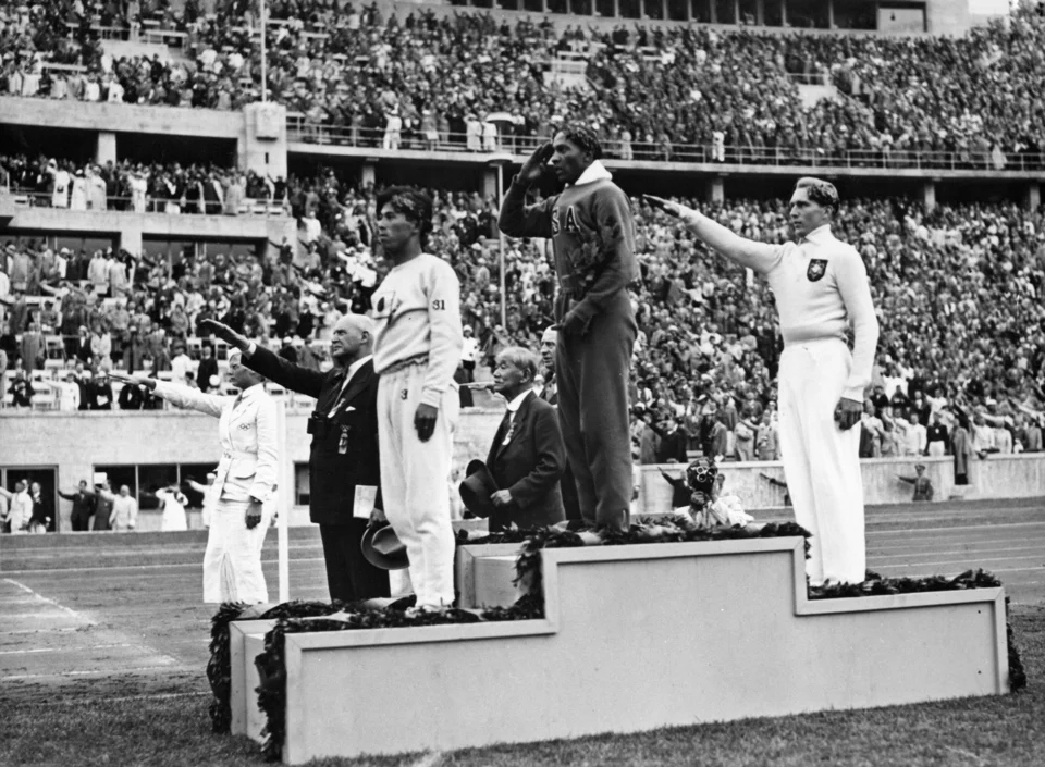 Podium Jesse Owens Berlin 193612