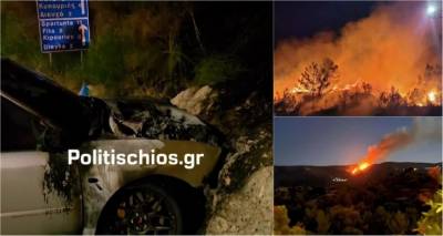 &Mu;&alpha;ί&nu;&epsilon;&tau;&alpha;&iota; &eta; &mu;ά&chi;&eta; &mu;&epsilon; &tau;&iota;&sigmaf; &phi;&lambda;ό&gamma;&epsilon;&sigmaf; &sigma;&tau;&eta; &Chi;ί&omicron;: &Xi;&epsilon;&kappa;ί&nu;&eta;&sigma;&epsilon; &alpha;&pi;ό &tau;&rho;&omicron;&chi;&alpha;ί&omicron; &alpha;&tau;ύ&chi;&eta;&mu;&alpha; -&Mu;&epsilon;&theta;&upsilon;&sigma;&mu;έ&nu;&omicron;&sigmaf; &omicron; &omicron;&delta;&eta;&gamma;ό&sigmaf;, &sigma;&upsilon;&nu;&epsilon;&lambda;ή&phi;&theta;&eta;