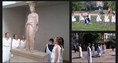 Η πιο ευφάνταστη και συγκινητική διαμαρτυρία: Έξι Ελληνίδες Καρυάτιδες αναζητούσαν αυτή που λείπει (photos)