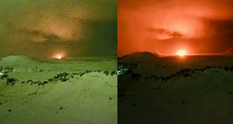 Απίστευτο βίντεο: Η στιγμή ακριβώς που «έσκασε» το ηφαίστειο στην Ισλανδία, τη νύχτα