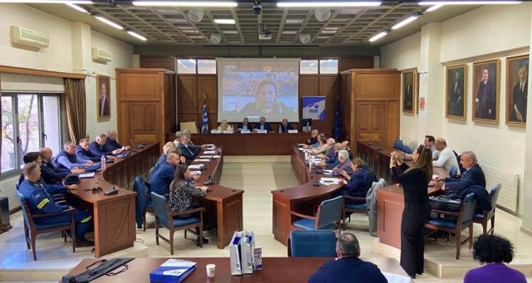 Η Δήμαρχος Λήμνου στη συνεδρίαση της Επιτροπής Πολιτικής Προστασίας &amp; Κλιματικής Κρίσης της ΚΕΔΕ