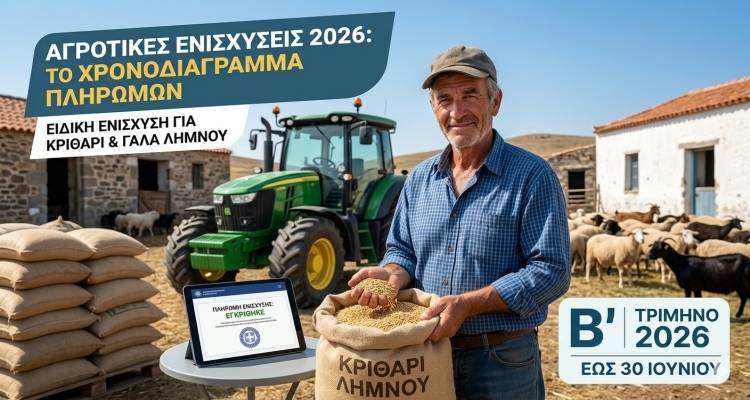 &Pi;&lambda;&eta;&rho;&omega;&mu;έ&sigmaf; &alpha;&gamma;&rho;&omicron;&tau;&iota;&kappa;ώ&nu; &epsilon;&nu;&iota;&sigma;&chi;ύ&sigma;&epsilon;&omega;&nu;: &Tau;&omicron; &chi;&rho;&omicron;&nu;&omicron;&delta;&iota;ά&gamma;&rho;&alpha;&mu;&mu;&alpha; &gamma;&iota;&alpha; &tau;&omicron; &Beta;&rsquo; &tau;&rho;ί&mu;&eta;&nu;&omicron; &tau;&omicron;&upsilon; 2026 | &Tau;&iota; &pi;&rho;&omicron;&beta;&lambda;έ&pi;&epsilon;&tau;&alpha;&iota; &gamma;&iota;&alpha; &tau;&omicron; &kappa;&rho;&iota;&theta;ά&rho;&iota; &kappa;&alpha;&iota; &tau;&omicron; &gamma;ά&lambda;&alpha; &tau;&eta;&sigmaf; &Lambda;ή&mu;&nu;&omicron;&upsilon;