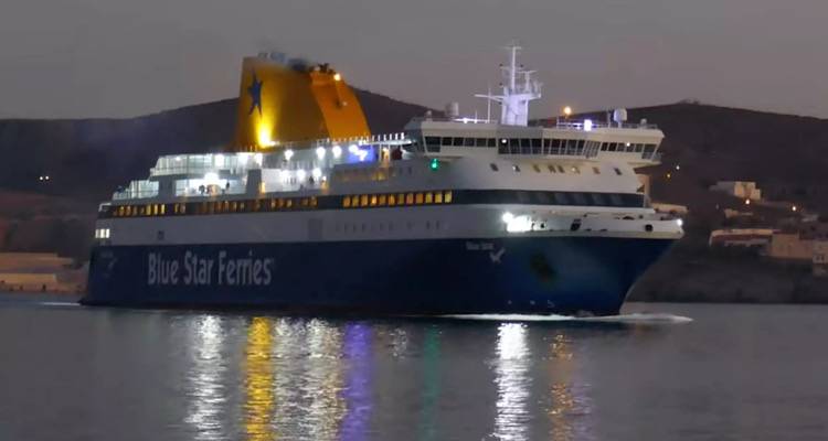 &Lambda;ή&mu;&nu;&omicron;&sigmaf;: &Alpha;&lambda;&lambda;&alpha;&gamma;έ&sigmaf; &sigma;&tau;&alpha; &delta;&rho;&omicron;&mu;&omicron;&lambda;ό&gamma;&iota;&alpha; &tau;&omicron;&upsilon; Blue Star Myconos &lambda;ό&gamma;&omega; &kappa;&alpha;&kappa;&omicron;&kappa;&alpha;&iota;&rho;ί&alpha;&sigmaf; &sigma;&tau;&omicron; &Iota;&kappa;ά&rho;&iota;&omicron;