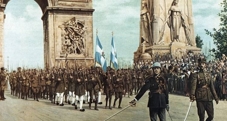 &Mu;&omicron;&nu;&alpha;&delta;&iota;&kappa;ή &sigma;&tau;&iota;&gamma;&mu;ή: &Epsilon;&lambda;&lambda;&eta;&nu;&iota;&kappa;ό ά&gamma;&eta;&mu;&alpha; &pi;&alpha;&rho;ή&lambda;&alpha;&sigma;&epsilon; &sigma;ή&mu;&epsilon;&rho;&alpha; &sigma;&tau;&eta;&nu; &Alpha;&psi;ί&delta;&alpha; &tau;&omicron;&upsilon; &Theta;&rho;&iota;ά&mu;&beta;&omicron;&upsilon; &sigma;&tau;&omicron; &Pi;&alpha;&rho;ί&sigma;&iota;, ό&pi;&omega;&sigmaf; &tau;&omicron; 1919 -&Omicron; &pi;ί&nu;&alpha;&kappa;&alpha;&sigmaf; &kappa;&alpha;&iota; &eta; &phi;&omega;&tau;ό &alpha;&pi;ό &tau;&omicron; ί&delta;&iota;&omicron; &sigma;&eta;&mu;&epsilon;ί&omicron;