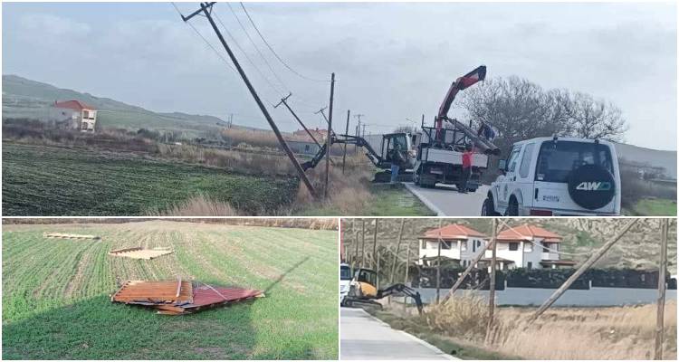 Λήμνος: Ζημιές από τους ισχυρούς Νοτιάδες στον Εβγάτη