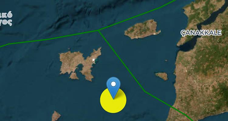 Ασθενής σεισμική δόνηση 3,6 Ρίχτερ το απόγευμα ΝΑ της Λήμνου