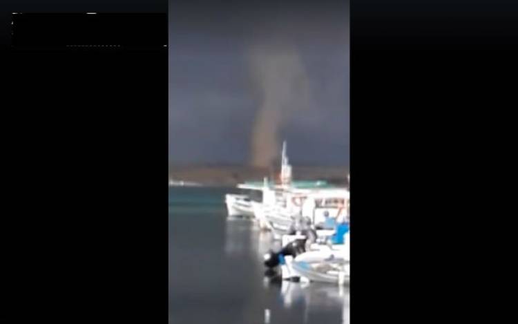 Ανεμοστρόβιλος εχθές στον Κότσινα της Λήμνου (video)