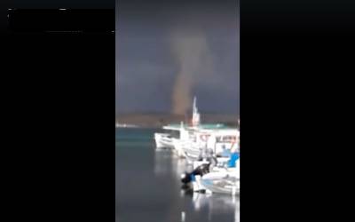 Ανεμοστρόβιλος εχθές στον Κότσινα της Λήμνου (video)