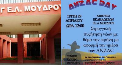 &Lambda;ή&mu;&nu;&omicron;&sigmaf;: &Sigma;&tau;&rho;&omicron;&gamma;&gamma;&upsilon;&lambda;ή &sigma;&upsilon;&zeta;ή&tau;&eta;&sigma;&eta; &sigma;&tau;&omicron; &Gamma;&Epsilon;&Lambda; &Mu;&omicron;ύ&delta;&rho;&omicron;&upsilon;, &gamma;&iota;&alpha; &tau;&eta;&nu; &Epsilon;&iota;&rho;ή&nu;&eta; &mu;&epsilon; &alpha;&phi;&omicron;&rho;&mu;ή &tau;&eta;&nu; &eta;&mu;έ&rho;&alpha; &tau;&omega;&nu; ANZAC