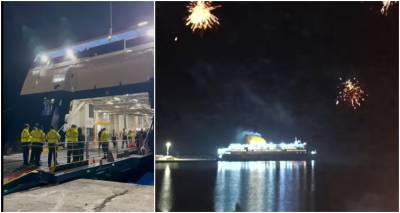 &Lambda;ή&mu;&nu;&omicron;&sigmaf;: &Tau;&omicron; Blue Star Myconos ά&lambda;&lambda;&alpha;&xi;&epsilon; &tau;&omicron; &chi;&rho;ό&nu;&omicron; &sigma;&tau;&omicron; &lambda;&iota;&mu;ά&nu;&iota; &tau;&eta;&sigmaf; &Mu;ύ&rho;&iota;&nu;&alpha;&sigmaf; (video)