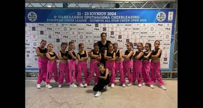 &Lambda;ή&mu;&nu;&omicron;&sigmaf;: &Delta;ύ&omicron; &chi;&rho;&upsilon;&sigma;ά &kappa;&alpha;&iota; &delta;ύ&omicron; &alpha;&sigma;&eta;&mu;έ&nu;&iota;&alpha; &sigma;&tau;&omicron; &Pi;&alpha;&nu;&epsilon;&lambda;&lambda;ή&nu;&iota;&omicron; &Pi;&rho;&omega;&tau;ά&theta;&lambda;&eta;&mu;&alpha; Cheerleading &ldquo;Olympus All Star Cheer Open&rdquo; 2024