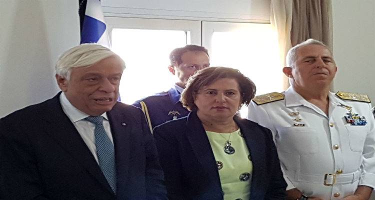 Στη Λήμνο υποδέχθηκε η κ. Καλογήρου τον κ. Παυλόπουλο (photos)