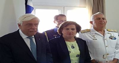 Στη Λήμνο υποδέχθηκε η κ. Καλογήρου τον κ. Παυλόπουλο (photos)