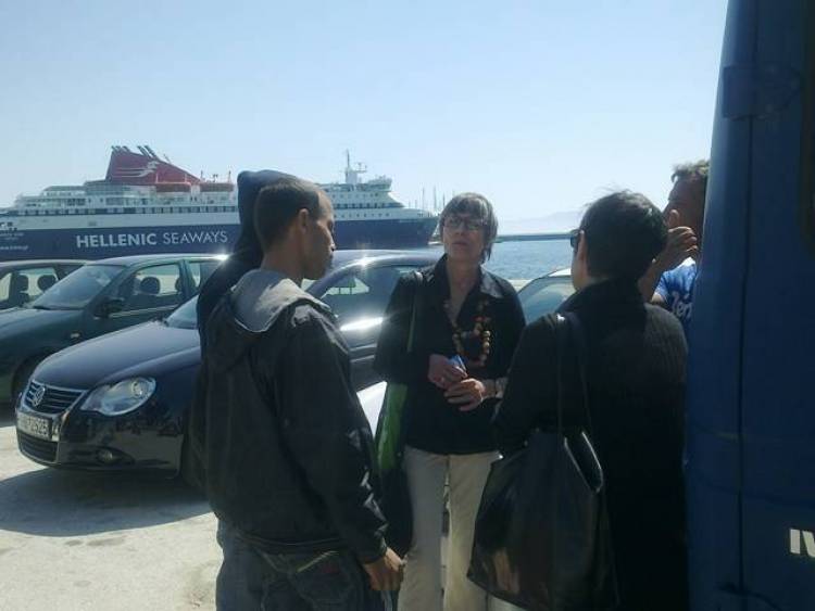 H Annete  Groth, βουλευτίνα του Γερμανικού Αριστερού κόμματος στη Λέσβο| Κοινή δηλώση με  Ζερδελή : «Το μεταναστευτικό απαιτεί ευρωπαϊκή λύση τώρα!»