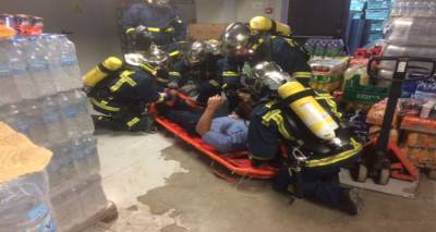 Άσκηση Π.Υ Λήμνου: Επιχείρηση «διάσωσης» και «απεγκλωβισμού» σε γνωστό Super Market της Μύρινας (photos)