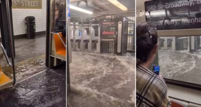 Εικόνες-σοκ από τις πλημμύρες στη Νέα Υόρκη -Αυτοκίνητα βούλιαξαν, το μετρό έγινε... θάλασσα [βίντεο]