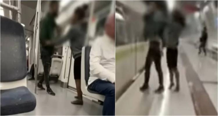 Μετρό: Ζευγάρι πιάστηκε στα χέρια μέσα σε βαγόνι, μπροστά στα μάτια του παιδιού τους -Δείτε βίντεο