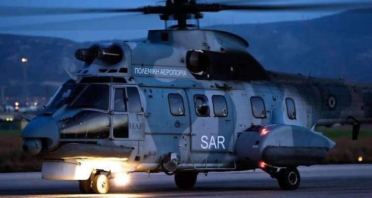 Αερογέφυρα ζωής απο το Super Puma της Λήμνου