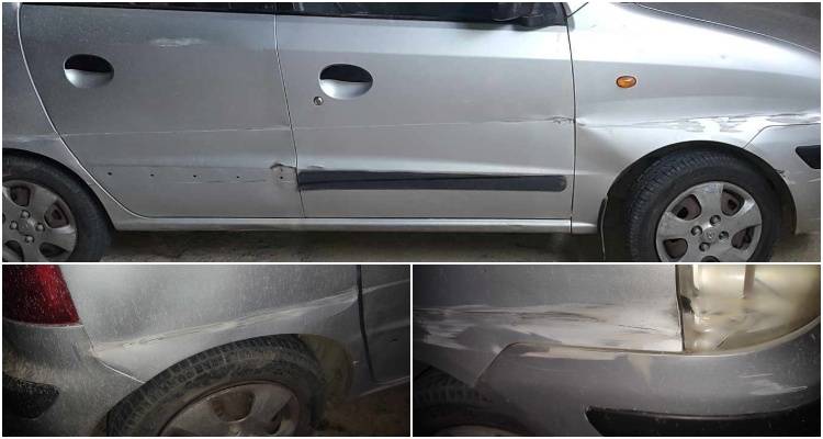 Μύρινα: Τον τράκαραν και έφυγαν (photos)