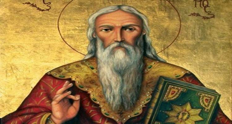 &Omicron; Ά&gamma;&iota;&omicron;&sigmaf; &Chi;&alpha;&rho;ά&lambda;&alpha;&mu;&pi;&omicron;&sigmaf; &kappa;&alpha;&iota; &tau;&omicron; &theta;&alpha;ύ&mu;&alpha; &sigma;&tau;&omicron; &Beta;ά&rho;&omicron;&sigmaf; &tau;&eta;&sigmaf; &Lambda;ή&mu;&nu;&omicron;&upsilon;