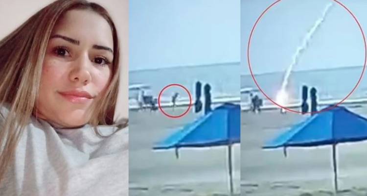 Bίντεο: Η τρομακτική στιγμή που μητέρα δύο παιδιών σκοτώνεται από κεραυνό σε παραλία της Κολομβίας
