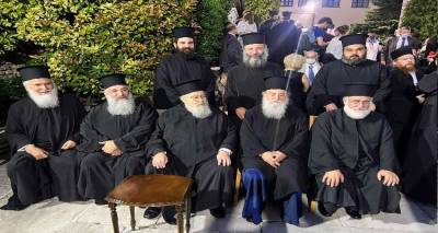 &Omicron; &Mu;&eta;&tau;&rho;&omicron;&pi;&omicron;&lambda;ί&tau;&eta;&sigmaf; &Lambda;ή&mu;&nu;&omicron;&upsilon; &kappa;&iota; &Alpha;&gamma;ί&omicron;&upsilon; &Epsilon;&upsilon;&sigma;&tau;&rho;&alpha;&tau;ί&omicron;&upsilon; &sigma;&tau;&alpha; &omicron;&nu;&omicron;&mu;&alpha;&sigma;&tau;ή&rho;&iota;&alpha; &tau;&omicron;&upsilon; &Omicron;&iota;&kappa;&omicron;&upsilon;&mu;&epsilon;&nu;&iota;&kappa;&omicron;ύ &Pi;&alpha;&tau;&rho;&iota;ά&rho;&chi;&eta;