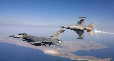 &Tau;&omicron;&upsilon;&rho;&kappa;&iota;&kappa;ά F-16 &pi;&rho;&alpha;&gamma;&mu;&alpha;&tau;&omicron;&pi;&omicron;ί&eta;&sigma;&alpha;&nu; &upsilon;&pi;&epsilon;&rho;&pi;&tau;ή&sigma;&eta; &mu;&epsilon;&tau;&alpha;&xi;ύ &Lambda;ή&mu;&nu;&omicron;&upsilon; &kappa;&alpha;&iota; &Lambda;έ&sigma;&beta;&omicron;&upsilon;