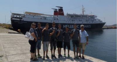 &Omicron; &Nu;&alpha;&upsilon;&tau;&iota;&kappa;ό&sigmaf; Ό&mu;&iota;&lambda;&omicron;&sigmaf; &Lambda;ή&mu;&nu;&omicron;&upsilon; &epsilon;&upsilon;&chi;&alpha;&rho;&iota;&sigma;&tau;&epsilon;ί &tau;&eta; Hellenic Seaways