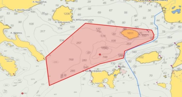 &Tau;&omicron;&upsilon;&rho;&kappa;&iota;&kappa;ή NAVTEX &gamma;&iota;&alpha; &alpha;&sigma;&kappa;ή&sigma;&epsilon;&iota;&sigmaf; &mu;&epsilon; &pi;&rho;&alpha;&gamma;&mu;&alpha;&tau;&iota;&kappa;ά &pi;&upsilon;&rho;ά &mu;&epsilon;&tau;&alpha;&xi;ύ &Theta;ά&sigma;&omicron;&upsilon; &kappa;&alpha;&iota; &Lambda;ή&mu;&nu;&omicron;&upsilon;