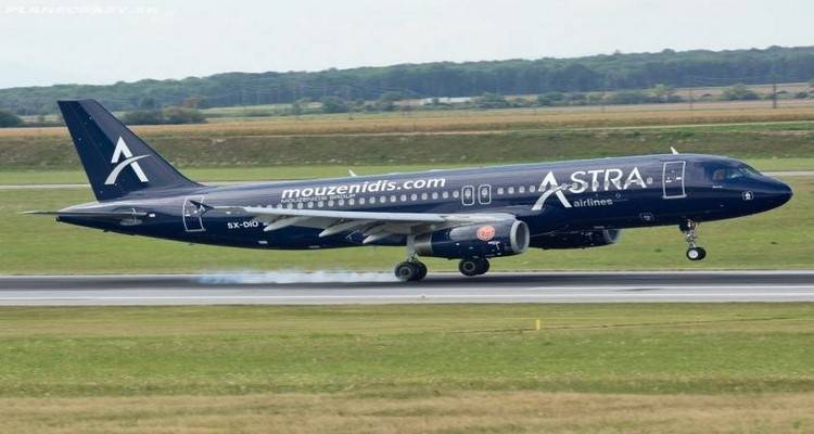 &Alpha;&pi;ό &tau;&iota;&sigmaf; 5 &Mu;&alpha;ΐ&omicron;&upsilon; &eta; Astra Airlines &pi;&epsilon;&tau;ά&epsilon;&iota; &gamma;&iota;&alpha; &Lambda;ή&mu;&nu;&omicron;