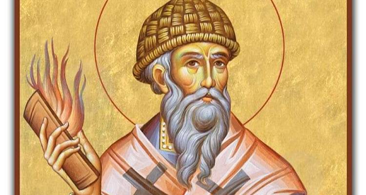 &Lambda;ή&mu;&nu;&omicron;&sigmaf;: &Tau;&iota;&mu;ά&tau;&alpha;&iota; &eta; &mu;&nu;ή&mu;&eta; &tau;&omicron;&upsilon; &Alpha;&gamma;ί&omicron;&upsilon; &Sigma;&pi;&upsilon;&rho;ί&delta;&omega;&nu;&omicron;&sigmaf; &Epsilon;&pi;&iota;&sigma;&kappa;ό&pi;&omicron;&upsilon; &Tau;&rho;&iota;&mu;&upsilon;&theta;&omicron;ύ&nu;&tau;&omicron;&sigmaf;, &tau;&omicron;&upsilon; &Theta;&alpha;&upsilon;&mu;&alpha;&tau;&omicron;&upsilon;&rho;&gamma;&omicron;ύ