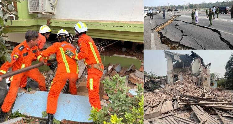 Ανυπολόγιστες ζημιές στη Μιανμάρ από τον φονικό σεισμό των 7,7 Ρίχτερ -Πάνω από 1.600 οι νεκροί και 3.400 τραυματίες