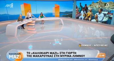 &Eta; &Lambda;ή&mu;&nu;&omicron;&sigmaf; &kappa;&alpha;&iota; &omicron;&iota; &laquo;&Mu;&alpha;&kappa;&alpha;&rho;ό&nu;&epsilon;&sigmaf; &sigma;&tau;&sigma;&rsquo; &Alpha;&gamma;&kappa;&alpha;&rho;&upsilon;ώ&nu;&epsilon;&sigmaf;&raquo; &zeta;&omega;&nu;&tau;&alpha;&nu;ά &sigma;&tau;&omicron;&nu; ANT1 | &Pi;&rho;ό&sigma;&kappa;&lambda;&eta;&sigma;&eta; &gamma;&iota;&alpha; &tau;&eta; &gamma;&iota;&omicron;&rho;&tau;ή &tau;&omicron;&upsilon; &Sigma;&alpha;&beta;&beta;ά&tau;&omicron;&upsilon;