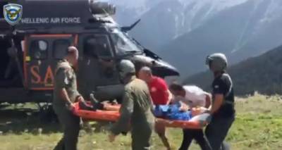 Super Puma από τη Λήμνο σε επιχείρηση διάσωσης ορειβάτη