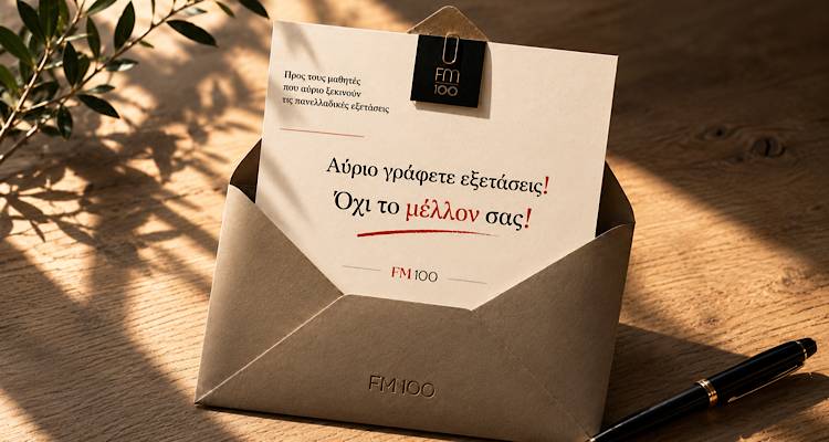Έ&chi;&epsilon;&tau;&epsilon; &mu;ή&nu;&upsilon;&mu;&alpha; &alpha;&pi;ό &tau;&omicron;&nu; FM100!