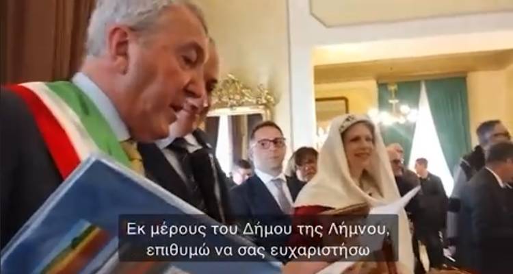 &Sigma;&upsilon;&gamma;&chi;&alpha;&rho;&eta;&tau;ή&rho;&iota;&alpha; &Gamma;&epsilon;ώ&rho;&gamma;&alpha; &pi;&rho;&omicron;&sigmaf; &Lambda;&tau;&Epsilon; &gamma;&iota;&alpha; &tau;&eta;&nu; &pi;&alpha;&rho;&omicron;&upsilon;&sigma;ί&alpha; &tau;&omicron;&upsilon; &sigma;&tau;&omicron; 76o &phi;&epsilon;&sigma;&tau;&iota;&beta;ά&lambda; Mandorlo in Fiore &sigma;&tau;&omicron; &Alpha;&gamma;&kappa;&rho;&iota;&tau;&zeta;έ&nu;&tau;&omicron; &tau;&eta;&sigmaf; &Iota;&tau;&alpha;&lambda;ί&alpha;&sigmaf; (video)