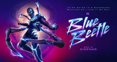 Blue Beetle: &Omicron; &lambda;&alpha;&tau;ί&nu;&omicron;&sigmaf; &upsilon;&pi;&epsilon;&rho;ή&rho;&omega;&alpha;&sigmaf; έ&rho;&chi;&epsilon;&tau;&alpha;&iota; &sigma;&tau;&omicron;&nu; &kappa;&iota;&nu;&eta;&mu;&alpha;&tau;&omicron;&gamma;&rho;ά&phi;&omicron; &Mu;&alpha;&rho;&omicron;ύ&lambda;&alpha;