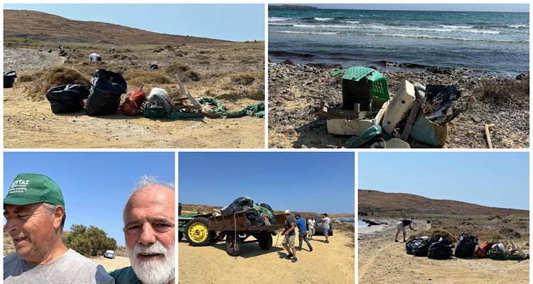 Δράση εθελοντισμού από τους «Νέους των Καμινίων» | «Απομάκρυναν» παραπάνω απο 900 κιλά απορρίμματα από την παραλία «Ξεσπάσματα» (photos)