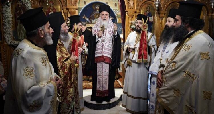 Ο Μητροπολίτης Λήμνου στο Παρεκκλήσιο της Αγίας Φιλοθέης στο Κοντοπούλι