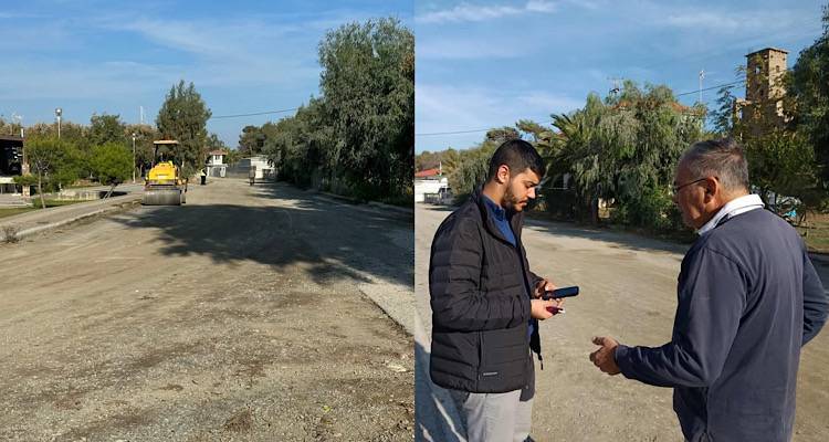 Μούδρος: Εργασίες ασφαλτόστρωσης στον δρόμο μπροστά από τον Λιμενικό Σταθμό