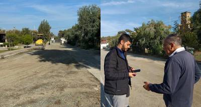Μούδρος: Εργασίες ασφαλτόστρωσης στον δρόμο μπροστά από τον Λιμενικό Σταθμό