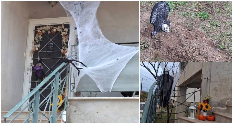 Η πρώτη Halloween ατμόσφαιρα στη Λήμνο | Στολισμός σπιτιού από μια γυναίκα με αγάπη για το μυστηριώδες