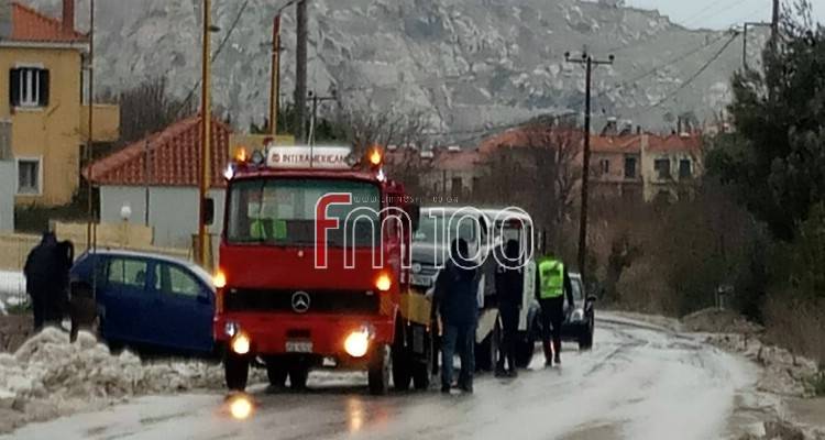 &Lambda;ή&mu;&nu;&omicron;&sigmaf;: &Tau;&rho;&omicron;&chi;&alpha;ί&omicron; &alpha;&tau;ύ&chi;&eta;&mu;&alpha; &sigma;&tau;&eta;&nu; &epsilon;&pi;&alpha;&rho;&chi;&iota;&alpha;&kappa;ή &omicron;&delta;ό &Mu;ύ&rho;&iota;&nu;&alpha;&sigmaf; &ndash; &Theta;έ&rho;&mu;&omega;&nu; (photos)