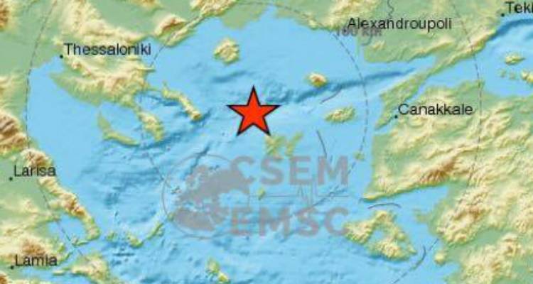 Ασθενής σεισμική δόνηση πριν από λίγο στη Λήμνο