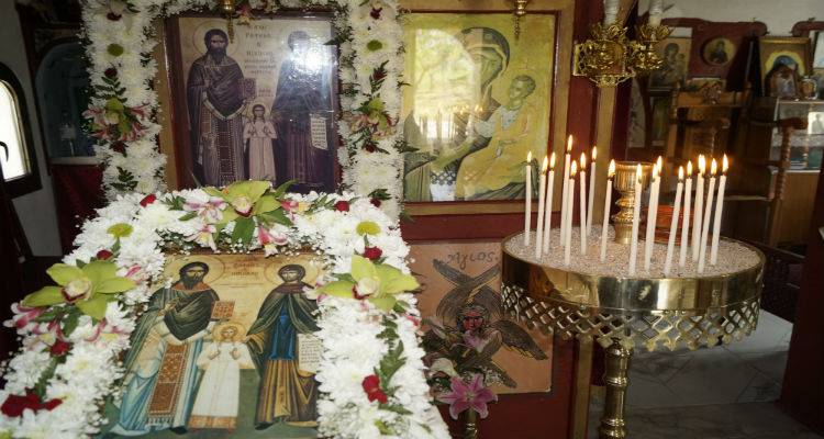 &Eta; &Lambda;ή&mu;&nu;&omicron;&sigmaf; &tau;&iota;&mu;ά &tau;&omicron;&upsilon;&sigmaf; &Alpha;&gamma;ί&omicron;&upsilon;&sigmaf; &Rho;&alpha;&phi;&alpha;ή&lambda;, &Nu;&iota;&kappa;ό&lambda;&alpha;&omicron; &kappa;&alpha;&iota; &Epsilon;&iota;&rho;ή&nu;&eta;