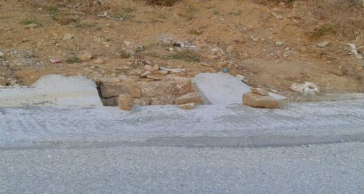 Ελλιπής σηματοδότηση στα έργα του δρόμου Κορνός – Σαρδές (photo)