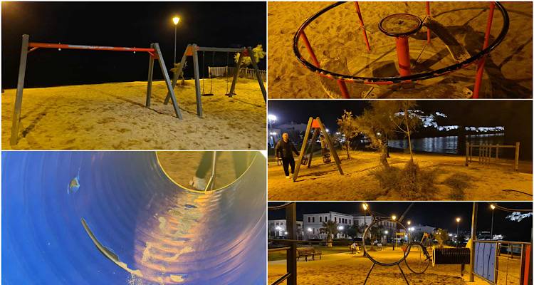 Μύρινα: Δεν έχουν τέλος τα παράπονα για τη μοναδική παιδική χαρά στον Ρωμαίικο Γιαλό!