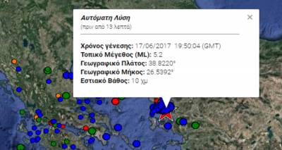 Νέος ισχυρός σεισμός πριν από λίγο νότια της Λέσβου | Αισθητός και στη Λήμνο