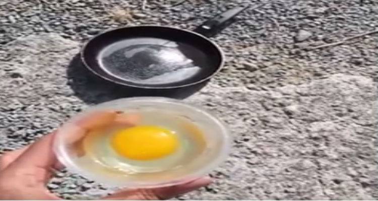 Και στη Λήμνο τηγάνισαν αυγό στον ήλιο (video)