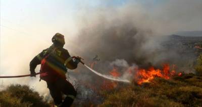 Φωτιά εχθές στα Λύχνα | Πήγε να κάψει χόρτα με αέρα 9 μποφόρ